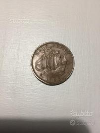 Moneta 1/2 Penny 1963 Bronzo Regina Elizabeth II