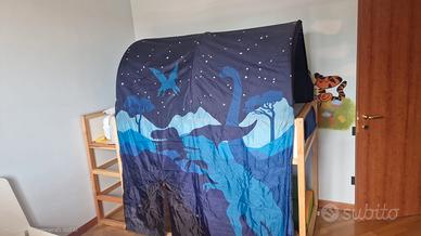 letto singolo ikea kura bambino tenda gioco