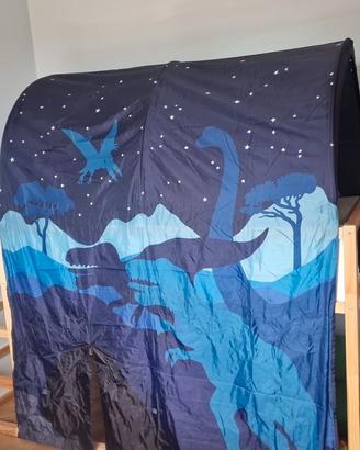 letto singolo ikea kura bambino tenda gioco