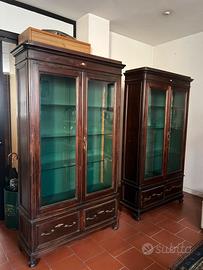 Antica Vetrina Libreria da Farmacia d'Epoca (3 pz)