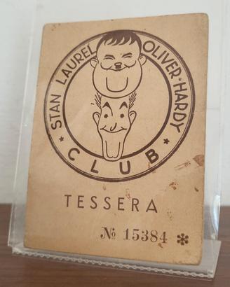 Rarissima tessera "Club Stan Laurel - Oliver Hard"