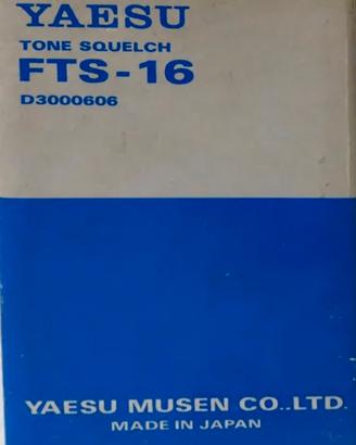 Tono subaudio Yaesu FTS-16 per RTX MRH-2005 CTCSS