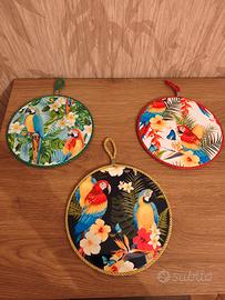 Mattonelle decorative/sottopentole  pappagalli 