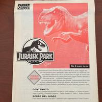 Jurassic Park istruzioni gioco in scatola Parker