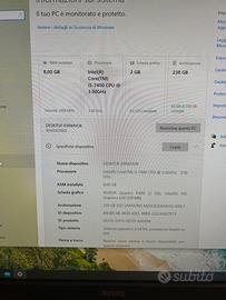 Computer fisso i5 8gb ram 256gb ssd nvidia p400
