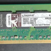 Memoria RAM 1GB - DDR2 PC2-4200 - KVR533D2N4/1G