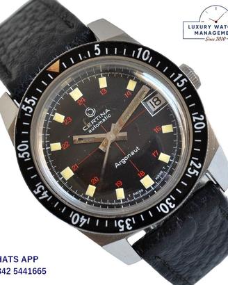 CERTINA Argonaut 5801-122 Diver black tritium 1970