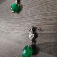 Orecchini verdi artigianato originale indiano.