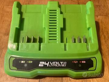 Greenworks Caricabatterie RAPIDO doppio 24v 4ah