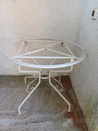 tavolino in ferro anni 70  da interno  da giardino