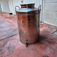 Fusto in acciaio da 50 litri per contenere olio