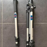 Cavalletto Manfrotto completo + monopiede