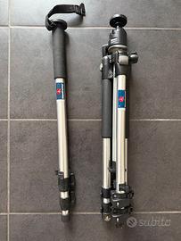 Cavalletto Manfrotto completo + monopiede