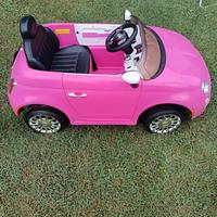 Macchina elettrica Fiat 500 rosa