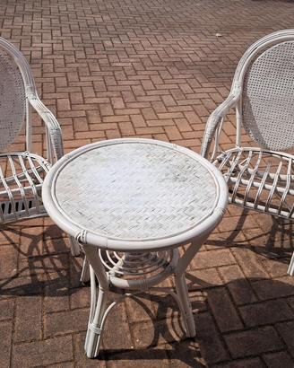 set terrazzo e balcone vimini