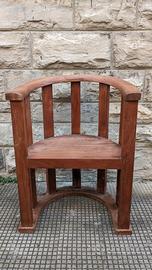 sedia poltroncina in teak