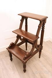 Scaletta mogano per libreria