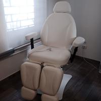 Poltrona Pedicure ecopelle bianco con telecomando