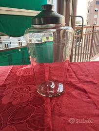 Vaso in vetro anni 60 per caramelle biscotti