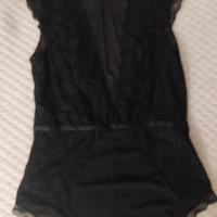 body nero in pizzo 