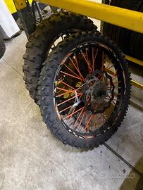 cerchi e gomme enduro ktm 450