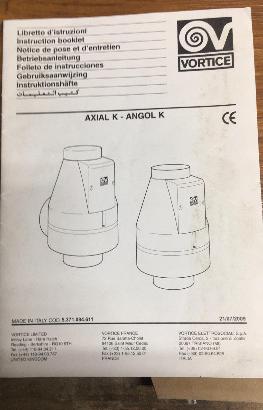 Aspiratore per cappa AXIAL K