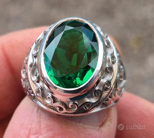 anello. argento. uomo.