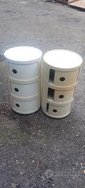 Coppia comodini in plastica da design Kartell