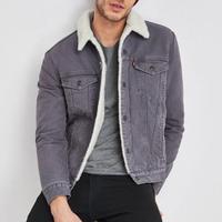 Levis sherpa trucker canvas grey denim type 3