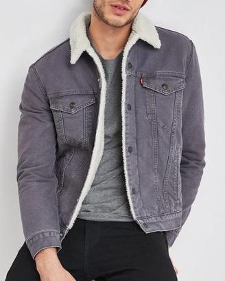 Levis sherpa trucker canvas grey denim type 3