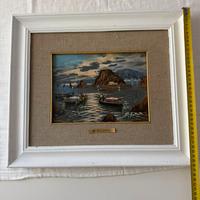 Dipinto olio su compensato Mario Galanti