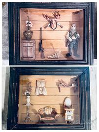 Quadri bacheca Diorami  con miniature