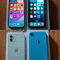 iPhone 12 verde e iPhone Xr blu 256gb 128gb Apple 