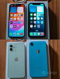 iPhone 12 verde e iPhone Xr blu 256gb 128gb Apple 
