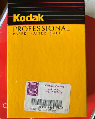 Carta fotografica vintage Kodak
