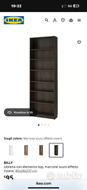 Libreria color rovere Billy Ikea