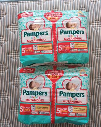 Pampers Baby-dry mutandino tg 5 nuovi 