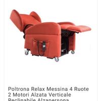 Poltrona reclinabile con rotelle