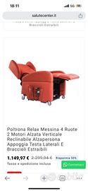 Poltrona reclinabile con rotelle