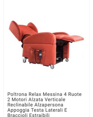 Poltrona reclinabile con rotelle