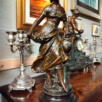Scultura Auguste Moreau stile Liberty 