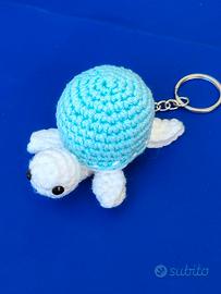 Tartaruga portachiavi uncinetto