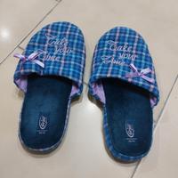 Pantofole Donna a Quadri Blu/Lilla - Griff