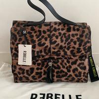 Borsa leopardo Rebelle in pelle