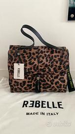 Borsa leopardo Rebelle in pelle