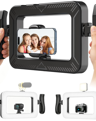 Stabilizzatore Portatile Smartphone con Anello Luc