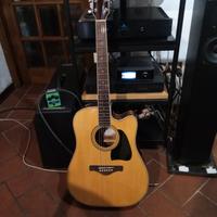 chitarra acustica ibanez aw70ece-nt
