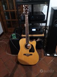 chitarra acustica ibanez aw70ece-nt