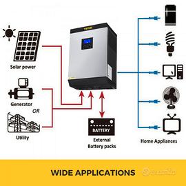 INVERTER IBRIDO VEVOR 5KW GARANZIA