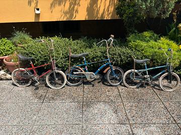 Tre bici vintage da bambino da restaurare